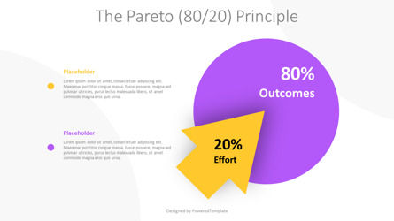 80-20 Pareto Principle Pie Chart Free Presentation Template, Deslizar 2, 12286, Animado — PoweredTemplate.com