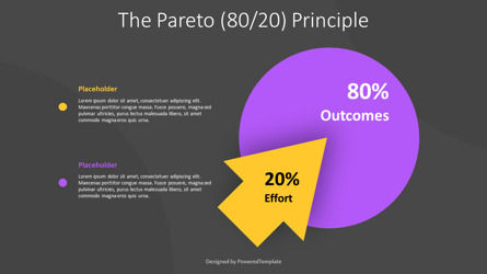 80-20 Pareto Principle Pie Chart Free Presentation Template, Slide 3, 12286, Animated — PoweredTemplate.com