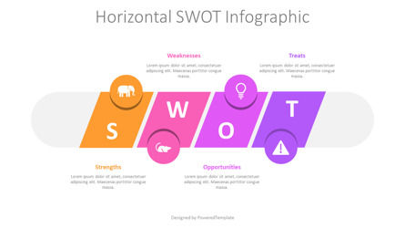 Flat Design SWOT Analysis Presentation Template, Diapositive 2, 12292, Modèles commerciaux — PoweredTemplate.com