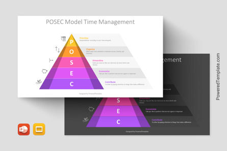 5-Level Strategy Pyramid POSEC Approach, Googleスライドのテーマ, 12293, ビジネスモデル — PoweredTemplate.com