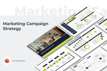 Marketing Campaign Strategy PowerPoint, 파워 포인트 템플릿, 12296, 비즈니스 — PoweredTemplate.com