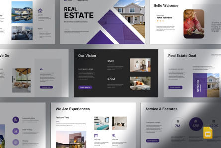 Real Estate Presentation Template, Tema do Google Slides, 12297, Negócios — PoweredTemplate.com