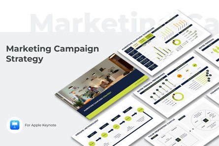 Marketing Campaign Strategy Keynote, Modelo do Keynote da Apple, 12299, Negócios — PoweredTemplate.com