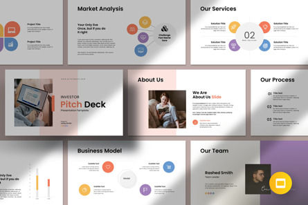 Investor Pitch-Deck Google Slides Template, Google Presentaties-thema, 12300, Bedrijf — PoweredTemplate.com