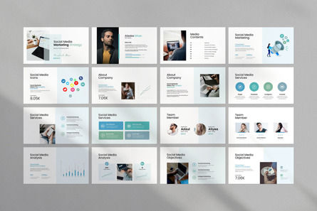 Social Media Marketing Strategy Google Slides Template, 슬라이드 5, 12303, 비즈니스 — PoweredTemplate.com