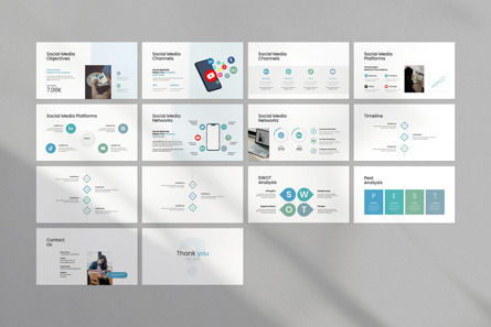 Social Media Marketing Strategy Google Slides Template, Deslizar 6, 12303, Negócios — PoweredTemplate.com
