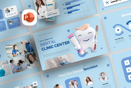 Dental Clinic Center - PowerPoint Template, 파워 포인트 템플릿, 12309, 비즈니스 — PoweredTemplate.com