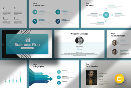 Business Plan Google Slides Template, Googleスライドのテーマ, 12317, ビジネス — PoweredTemplate.com