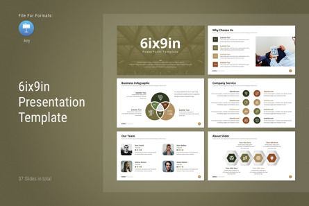 6ix9in - Presentation Template, Keynote-sjabloon, 12324, Bedrijf — PoweredTemplate.com