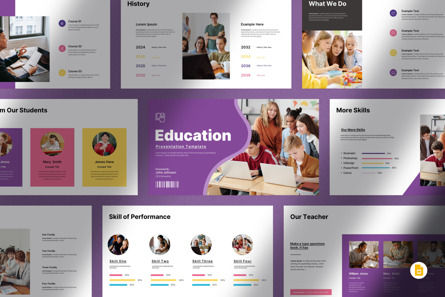 Education Presentation Template, Tema Google Slides, 12327, Education & Training — PoweredTemplate.com