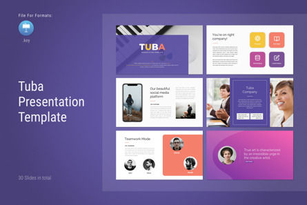 TUBA - Presentation Template, Modelo do Keynote da Apple, 12329, Negócios — PoweredTemplate.com