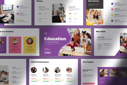 Education Presentation Template, PowerPoint模板, 12332, Education & Training — PoweredTemplate.com