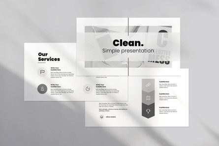 Clean PowerPonit Template, Deslizar 2, 12334, Negócios — PoweredTemplate.com