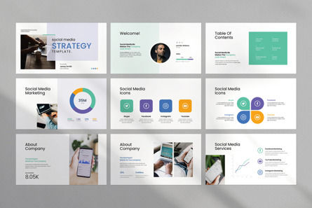 Social Media Strategy PowerPoint Template, Slide 5, 12336, Health and Recreation — PoweredTemplate.com