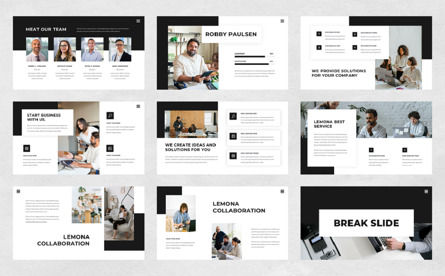 Lemona - Pitch Deck PowerPoint Template, Diapositive 3, 12341, Business — PoweredTemplate.com