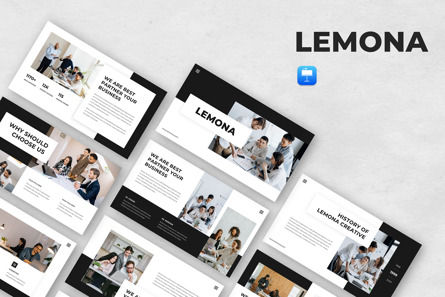 Lemona - Pitch Deck Keynote Template, Template Keynote, 12344, Bisnis — PoweredTemplate.com