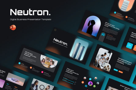 Neutron - Digital Business Powerpoint Template, PowerPoint模板, 12348, 商业 — PoweredTemplate.com