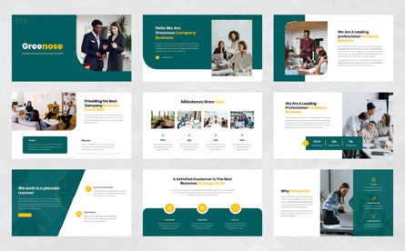 Greenose - Company Business Google Slide Template, Diapositiva 2, 12355, Negocios — PoweredTemplate.com