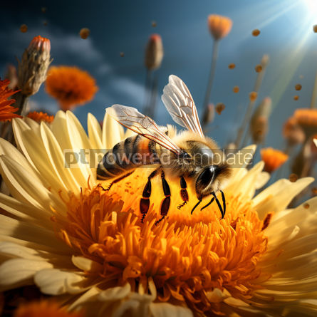 Architecture: Close-up View of a Flower in High Detail from a Bee's Perspective #35033 Free AI Image