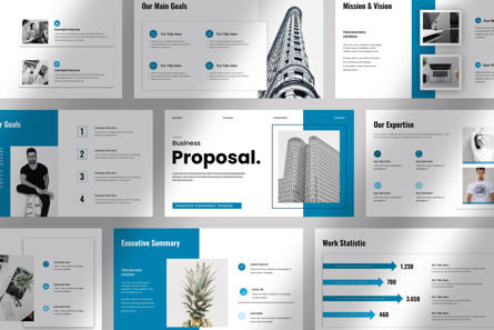 Business Proposal PowerPoint Template, PowerPoint模板, 12363, 商业 — PoweredTemplate.com
