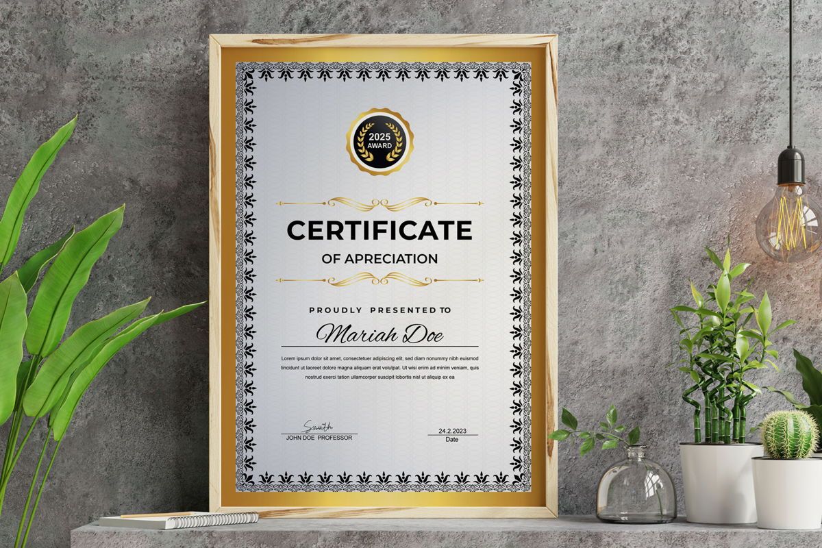 Certificate of Completion A4 Template | Stationery | MightyDesign ...