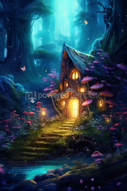 Tiny Fairy Cottage in a Magical Forest 🧚 and quick hello!! : r/midjourney