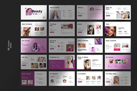 Beauty Spa Presentation Template, Deslizar 9, 12368, Negócios — PoweredTemplate.com