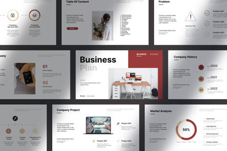 Business Plan Presentation, PowerPoint-sjabloon, 12369, Bedrijf — PoweredTemplate.com