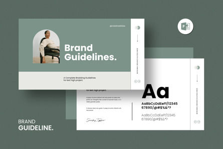 Brand Guidelines Template, PowerPoint Template, 12370, Business — PoweredTemplate.com
