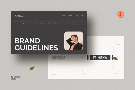Brand Guidelines Powerpoint, Modello PowerPoint, 12374, Concetti del Lavoro — PoweredTemplate.com