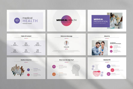 Medical Presentation Google Slides Template, Deslizar 5, 12389, Médico — PoweredTemplate.com