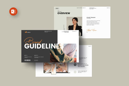 Brand Guidelines PowerPoint Template, Modello PowerPoint, 12394, Modelli di lavoro — PoweredTemplate.com