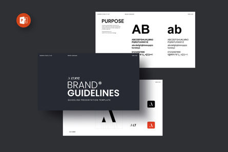 Brand Guidelines PowerPoint Template, PowerPoint Template, 12398, Business Models — PoweredTemplate.com