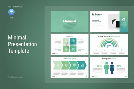 Minimal - Presentation Template, Apple基調講演テンプレート, 12400, ビジネス — PoweredTemplate.com