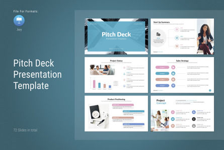 Pitch Deck Presentation Template, 苹果主题演讲模板, 12401, 商业 — PoweredTemplate.com