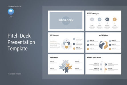 Pitch Deck Presentation Template, Keynote Template, 12408, Business — PoweredTemplate.com