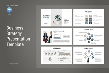 Business Strategy Presentation Template, 苹果主题演讲模板, 12410, 商业 — PoweredTemplate.com