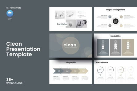 Clean - Presentation Template, 苹果主题演讲模板, 12415, 商业 — PoweredTemplate.com