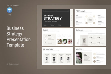 Business Strategy Presentation Template, Keynote Template, 12423, Business — PoweredTemplate.com
