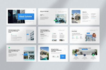 Real Estate Presentation Template, PowerPoint Template, 12424, Construction — PoweredTemplate.com