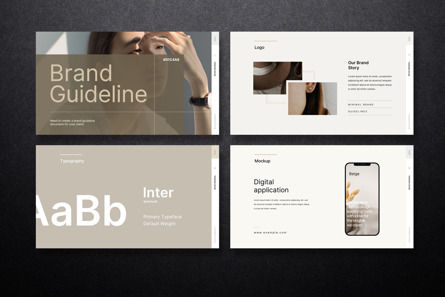 Beige Brand Guideline Template, Diapositive 4, 12430, Business — PoweredTemplate.com