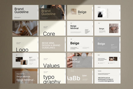Beige Brand Guideline Template, Deslizar 8, 12430, Negócios — PoweredTemplate.com