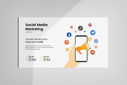 Social Media Strategy Template, Slide 2, 12434, Bisnis — PoweredTemplate.com