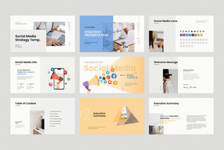 Social Media Strategy Template, Diapositive 3, 12434, Business — PoweredTemplate.com
