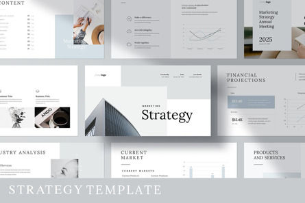 Marketing Strategy Google Slide, Google Slides Theme, 12443, Business — PoweredTemplate.com
