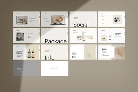 Beige Minimal Brand Guideline Google Slide, Diapositiva 10, 12448, Negocios — PoweredTemplate.com