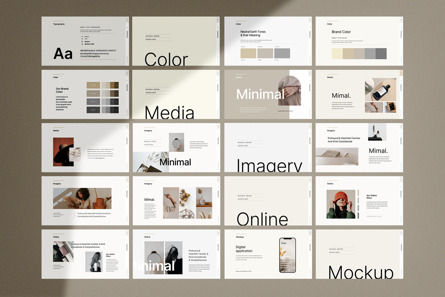 Beige Minimal Brand Guideline Google Slide, Slide 9, 12448, Bisnis — PoweredTemplate.com