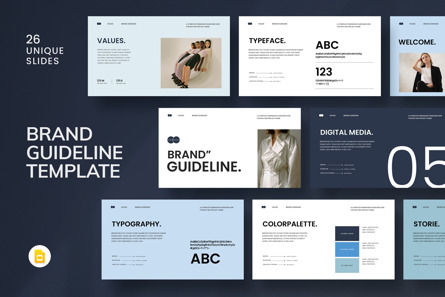 Brand Guideline Google Slides Presentation, Theme Google Slides, 12454, Business — PoweredTemplate.com