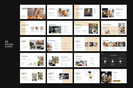 Dovines-Restaurant Google Slide Template, Slide 5, 12456, Business — PoweredTemplate.com