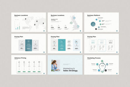 Business Pitch Deck Google Slide, Diapositiva 6, 12470, Negocios — PoweredTemplate.com